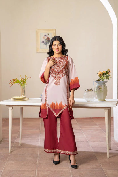 Stylo Wear™ | 2Pc Digital Printed Swiss Lawn Dress for Women