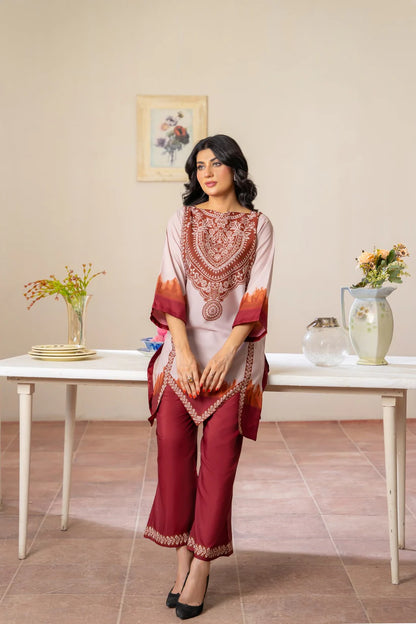 Stylo Wear™ | 2Pc Digital Printed Swiss Lawn Dress for Women